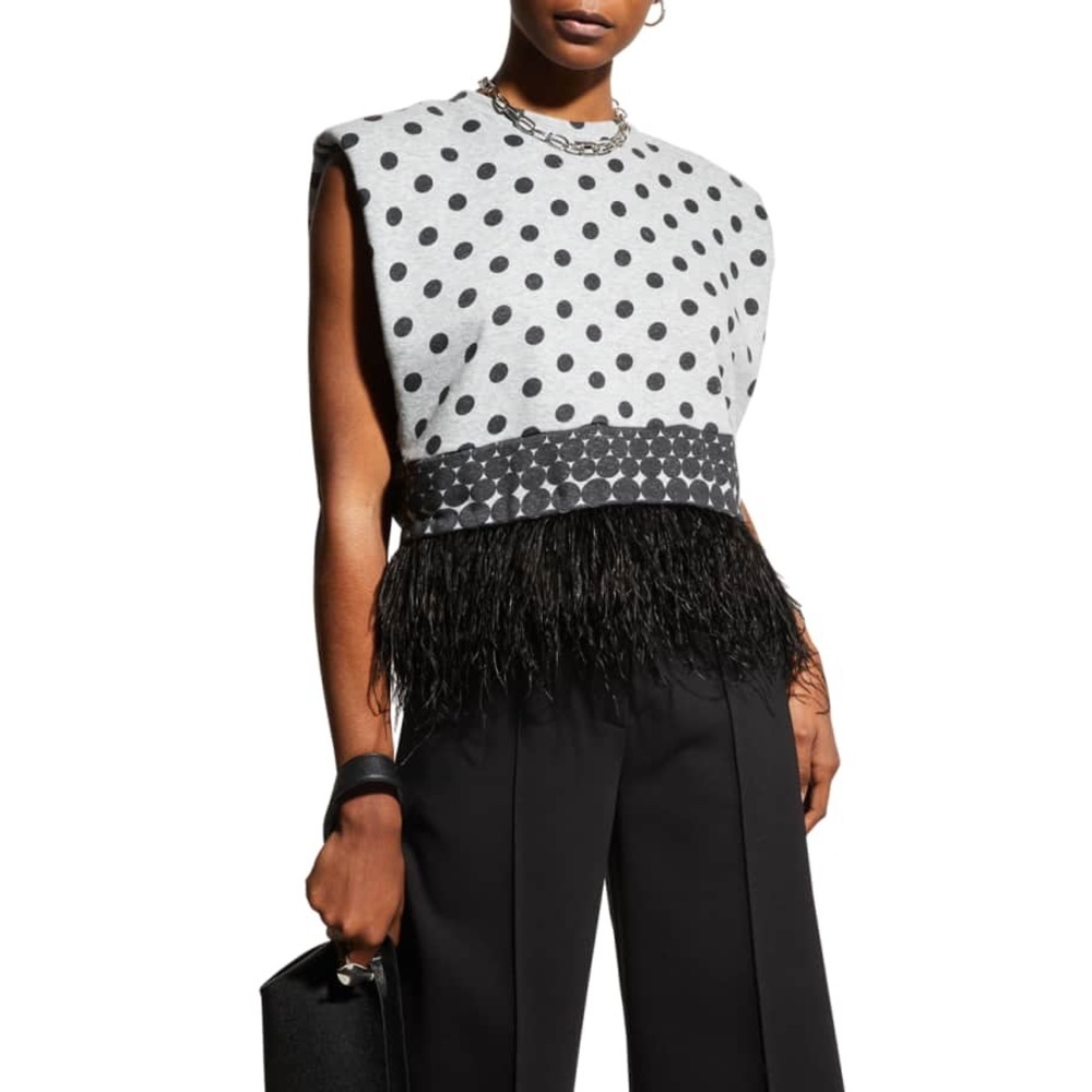 Le Superbe - Seeing Double Top w/ Feathers - size SMALL